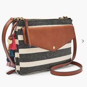 Fossil Devon Small Striped Crossbody